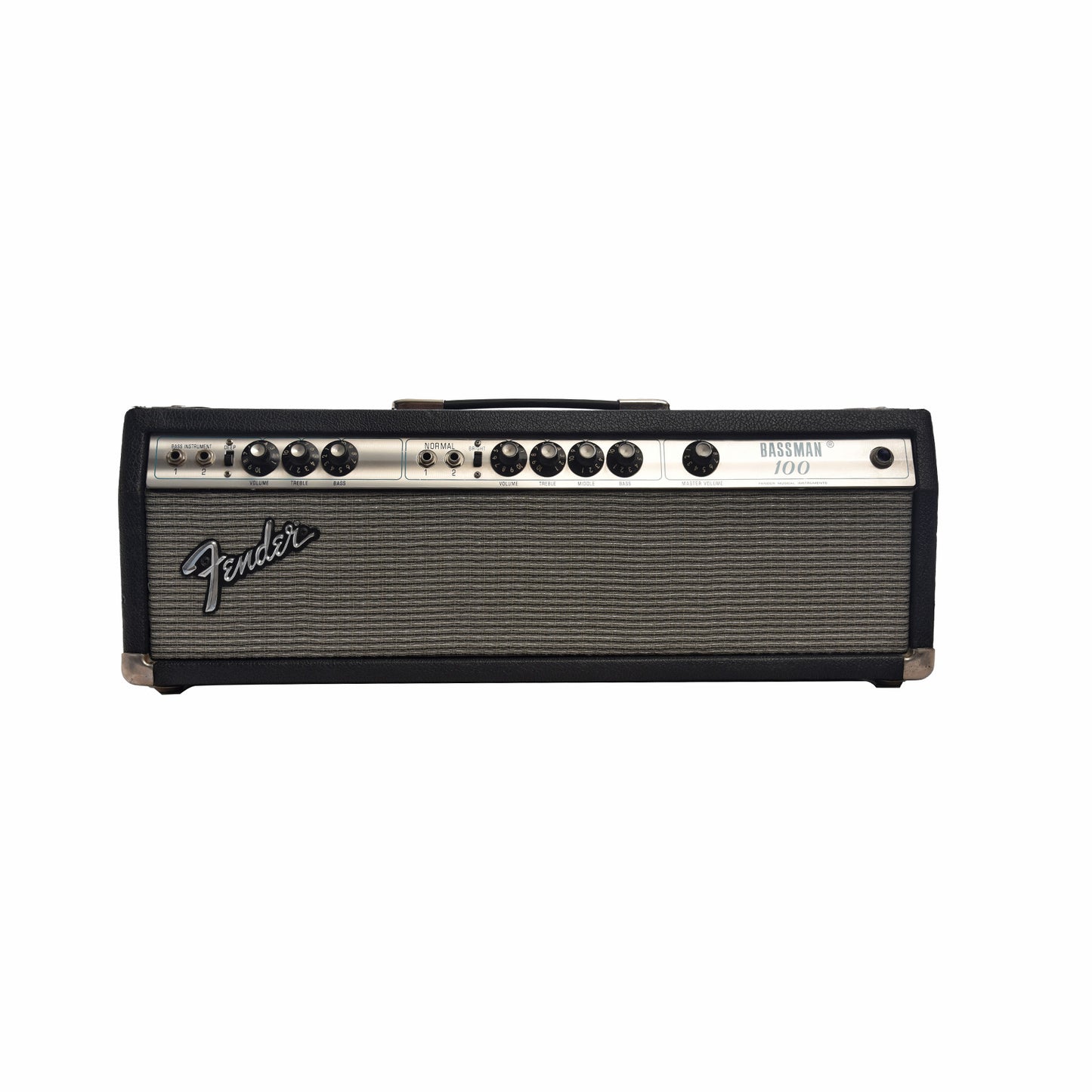 Front of Fender Bassman 100 Bass Head
