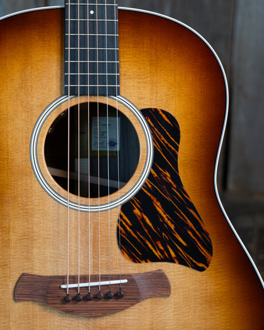 Showroom photo of Taylor Gold Label 717e Acoustic-Electric Guitar & Case, Sunburst