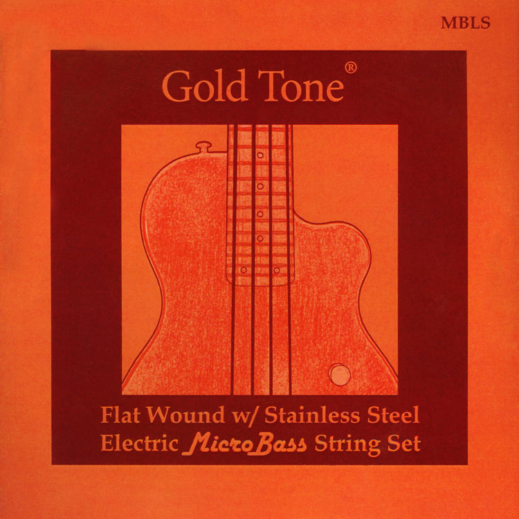 Image of Gold Tone Micro Bass Steel Flatwound Strings by LaBella SKU: GTMBFLAT