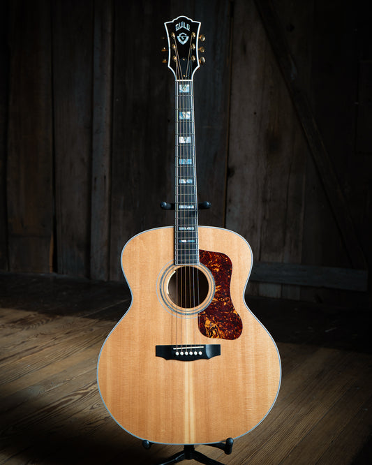 Showroom photo of Guild USA F-55E Maple Natural Acoustic Guitar