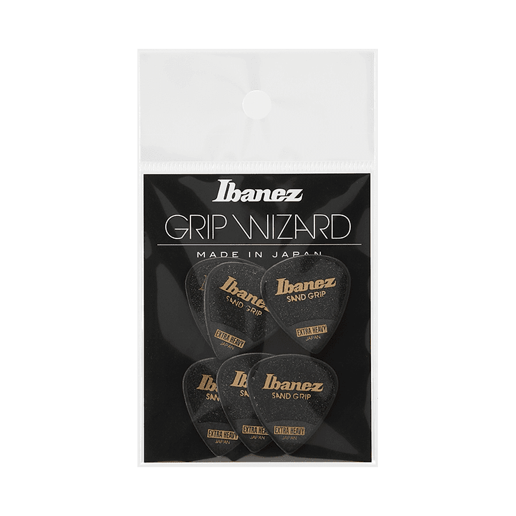 Ibanez Grip Wizard Guitar Picks, Black, Extra Heavy (1.2mm)