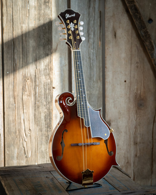 Showroom photo of Ibanez M700S F-Style Mandolin, Antique Violin Sunburst