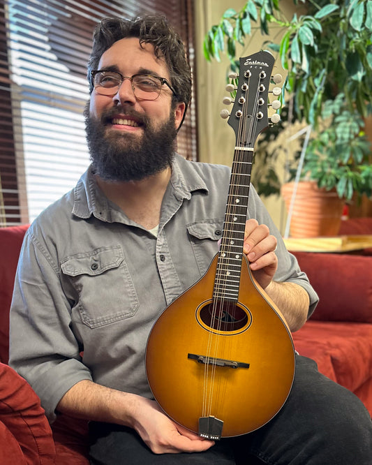 Showroom photo of Front of Eastman PCH-M104 Mandolin Goldburst