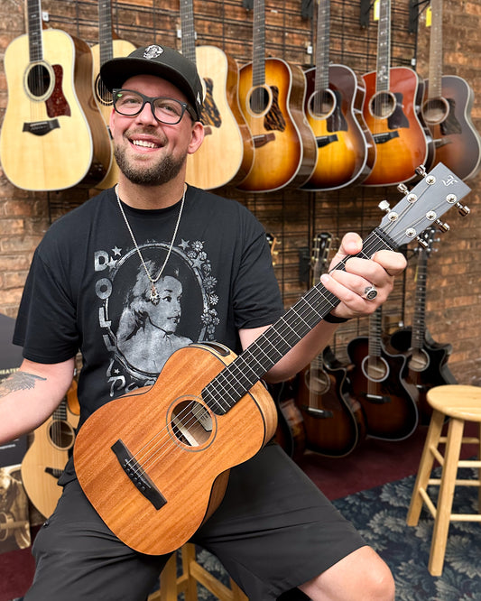 Showroom photo of Furch LJ10-MM Little Jane Travel Guitar, Mahogany Top