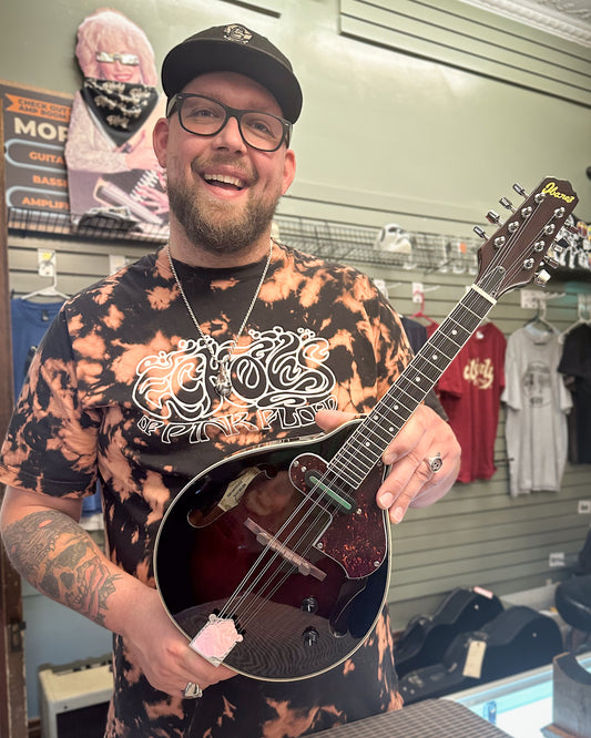 Showroom photo of Ibanez M510E Acoustic-Electric A-Style Mandolin, Dark Violin Sunburst