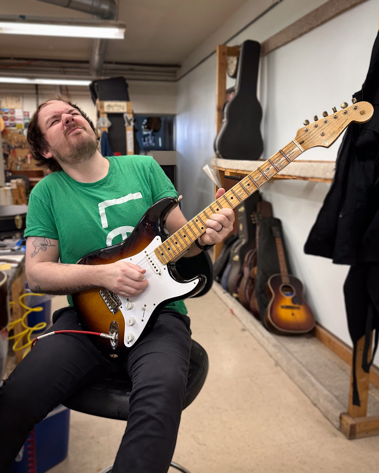 Showroom photo of Fender Custom Shop  70th Anniversary Relic Stratocaster Electric Guitar (2024)
