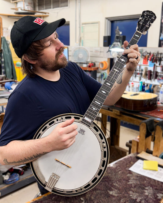 Showroom photo of Gibson RB-250 Resonator Banjo (1970-75)
