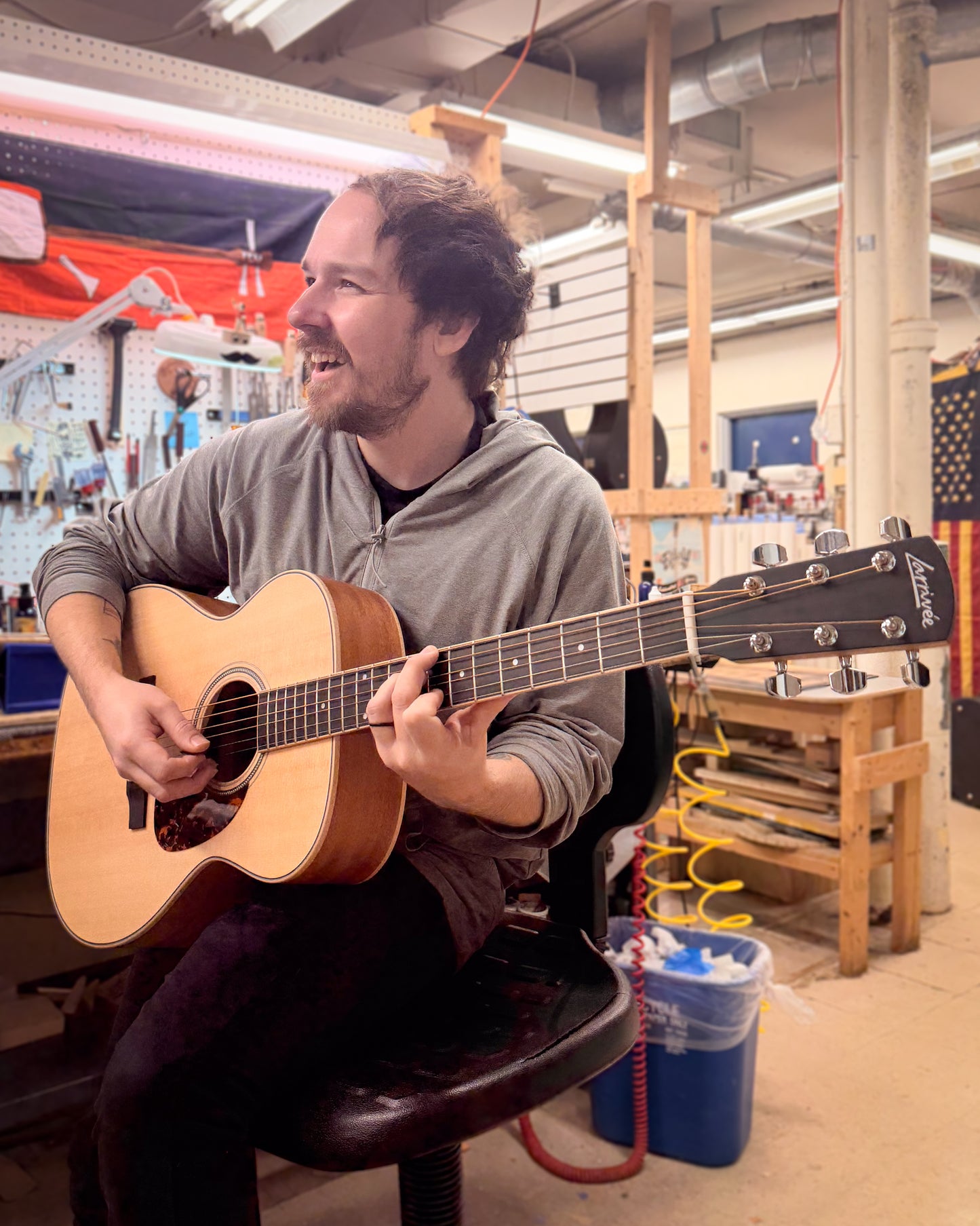 Showroom photo of Larrivee OM-03 Mahogany Recording Series Acoustic Guitar