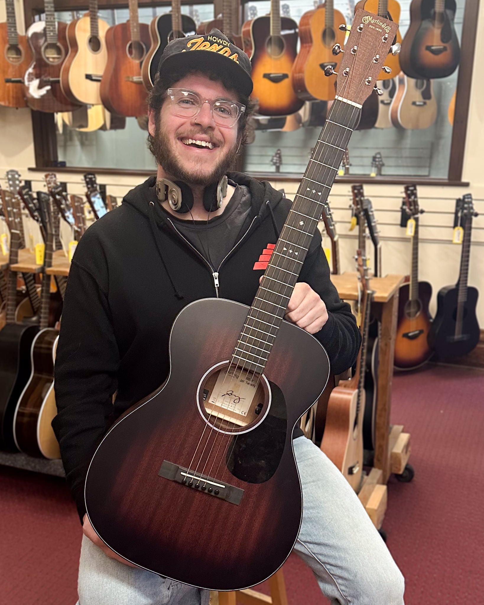 Showroom photo of Martin 000-JRE Jeff Tweedy Acoustic Guitar & Gigbag