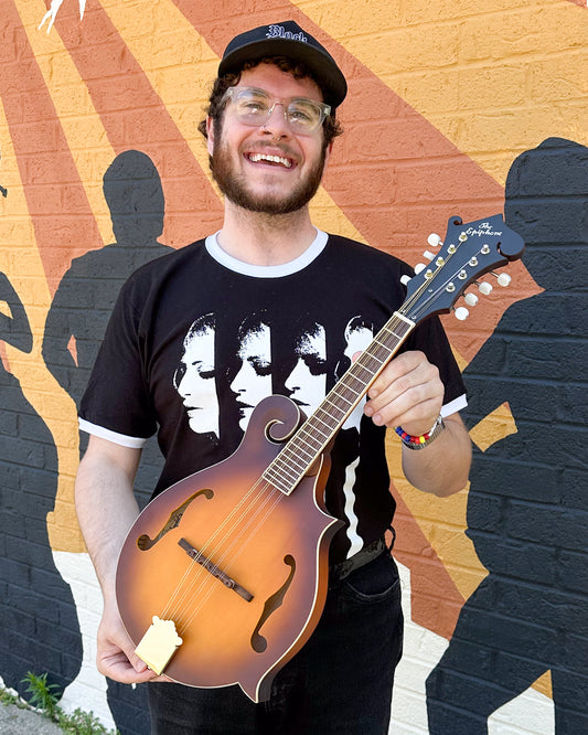 Showroom photo of Epiphone F-5 Studio F-Style Mandolin & Gigbag, Sunburst