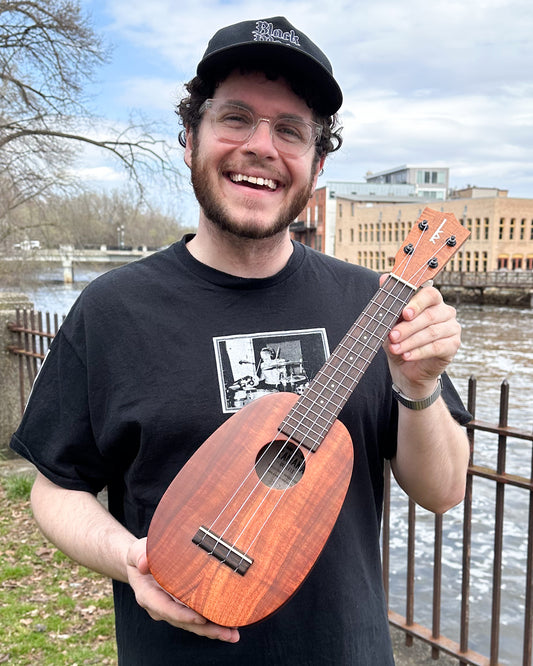 Showroom photo of Kamaka HP-1 Standard Soprano Pineapple Ukulele with Case