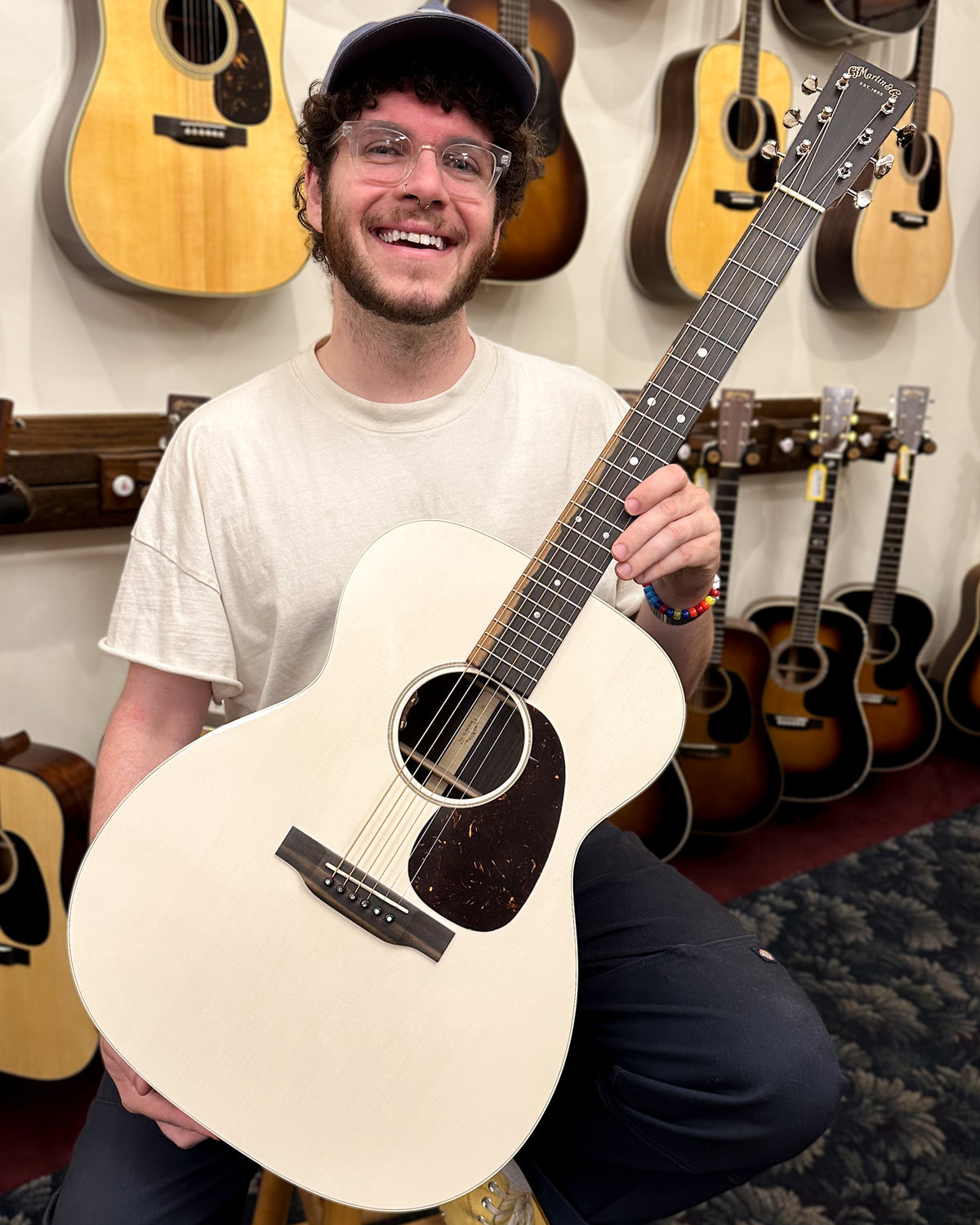 Showroom photo of Martin J-16E Acoustic Guitar & Gigbag, Cream