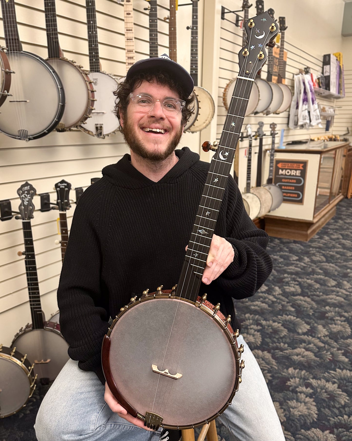 Showroom photo of Ome Jubilee 12in Openback Banjo & Case, Maple Neck