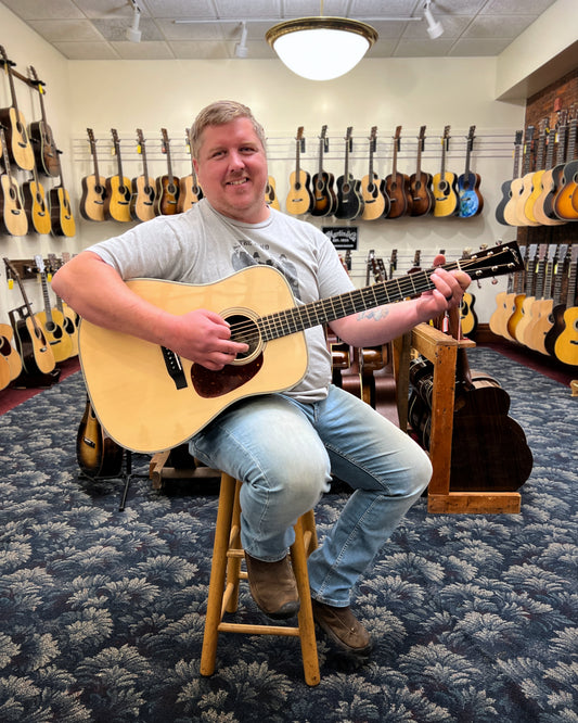 Showroom photo of Collings D2HA Guitar & Case, Adirondack Top, 1-3/4" Nut