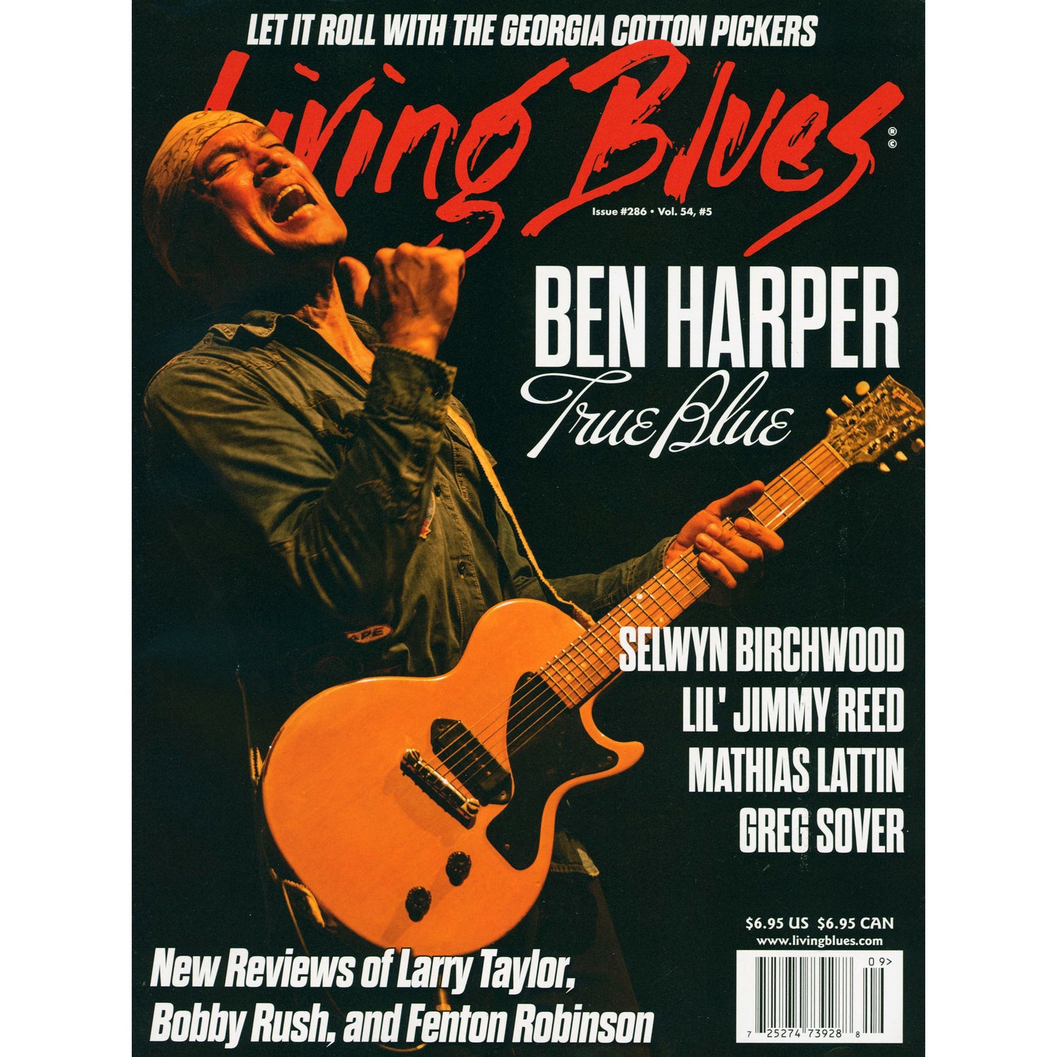 Image 1 cover of Living Blues Magazine - issue #286 September 2023 - Ben Harper SKU: LB-202309