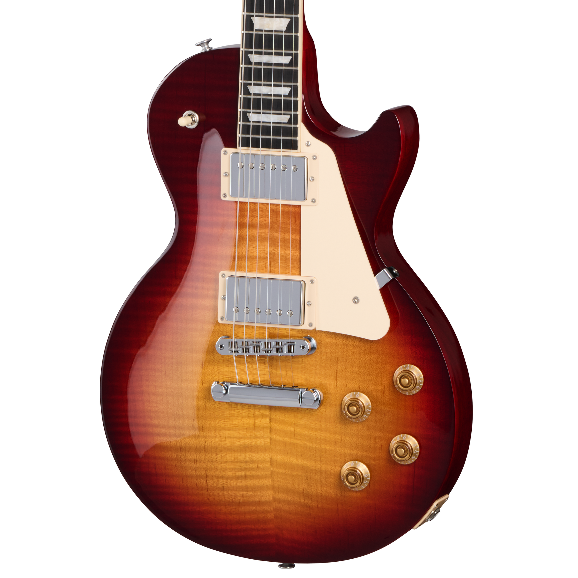 Front of Gibson Les Paul Studio Session Electric Guitar & Gigbag, Honey Burst