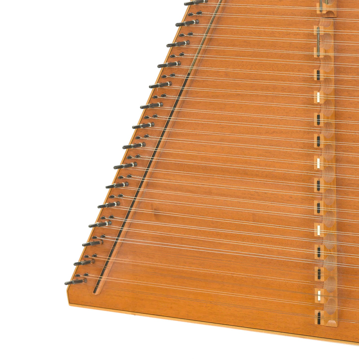 Left side tuning pegs of Dusty Strings D260N Hammered Dulcimer 