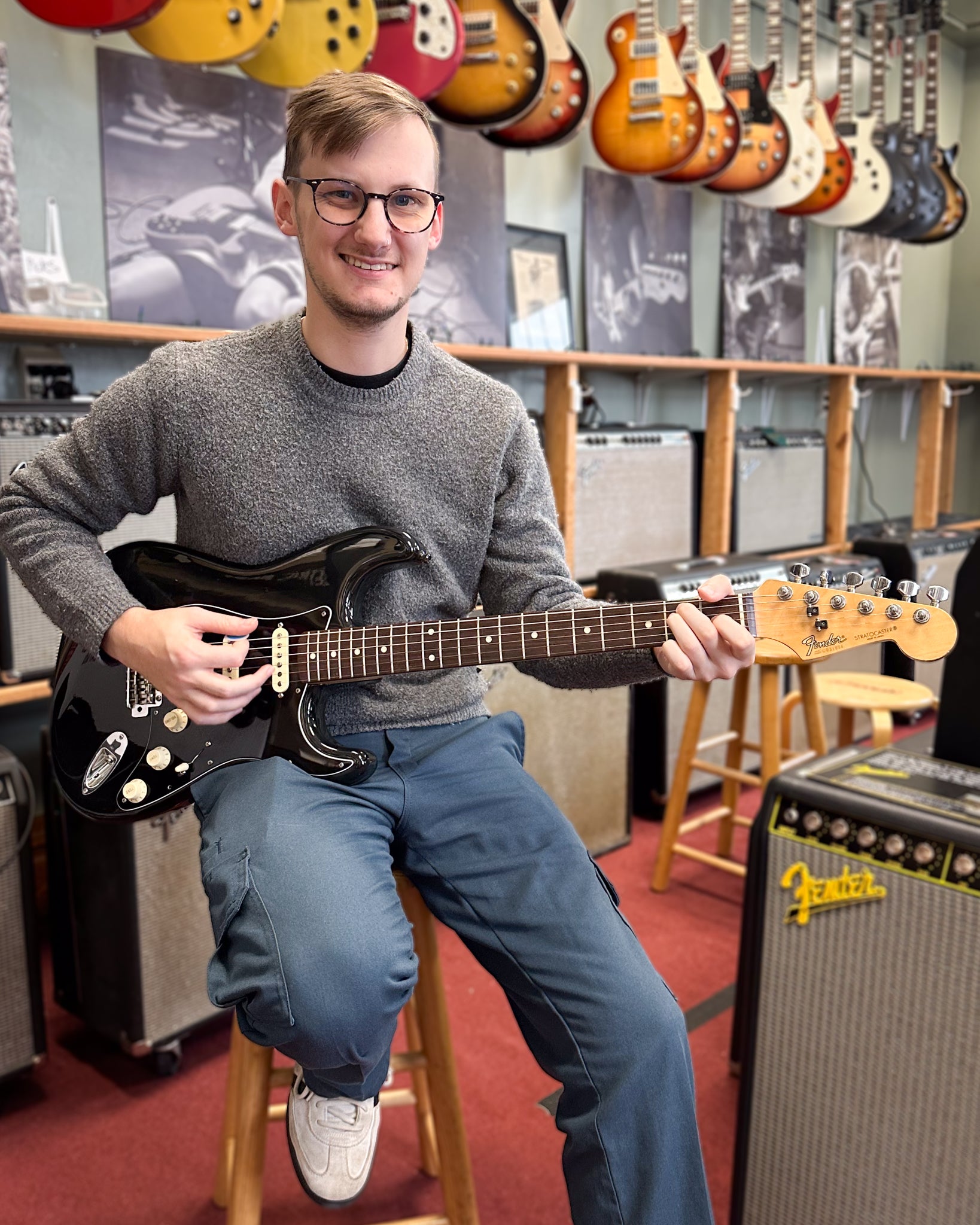Showroom photo of Fender Standard Stratocaster Electric Guitar (1988)