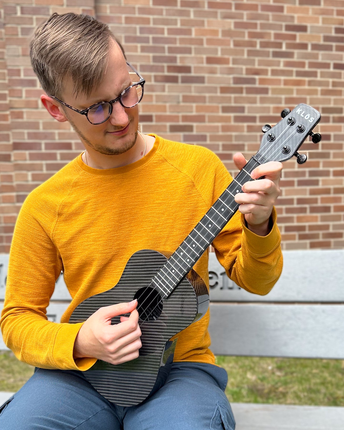 Showroom photo of KLOS Full Carbon Deluxe Acoustic-Electric Tenor Ukulele