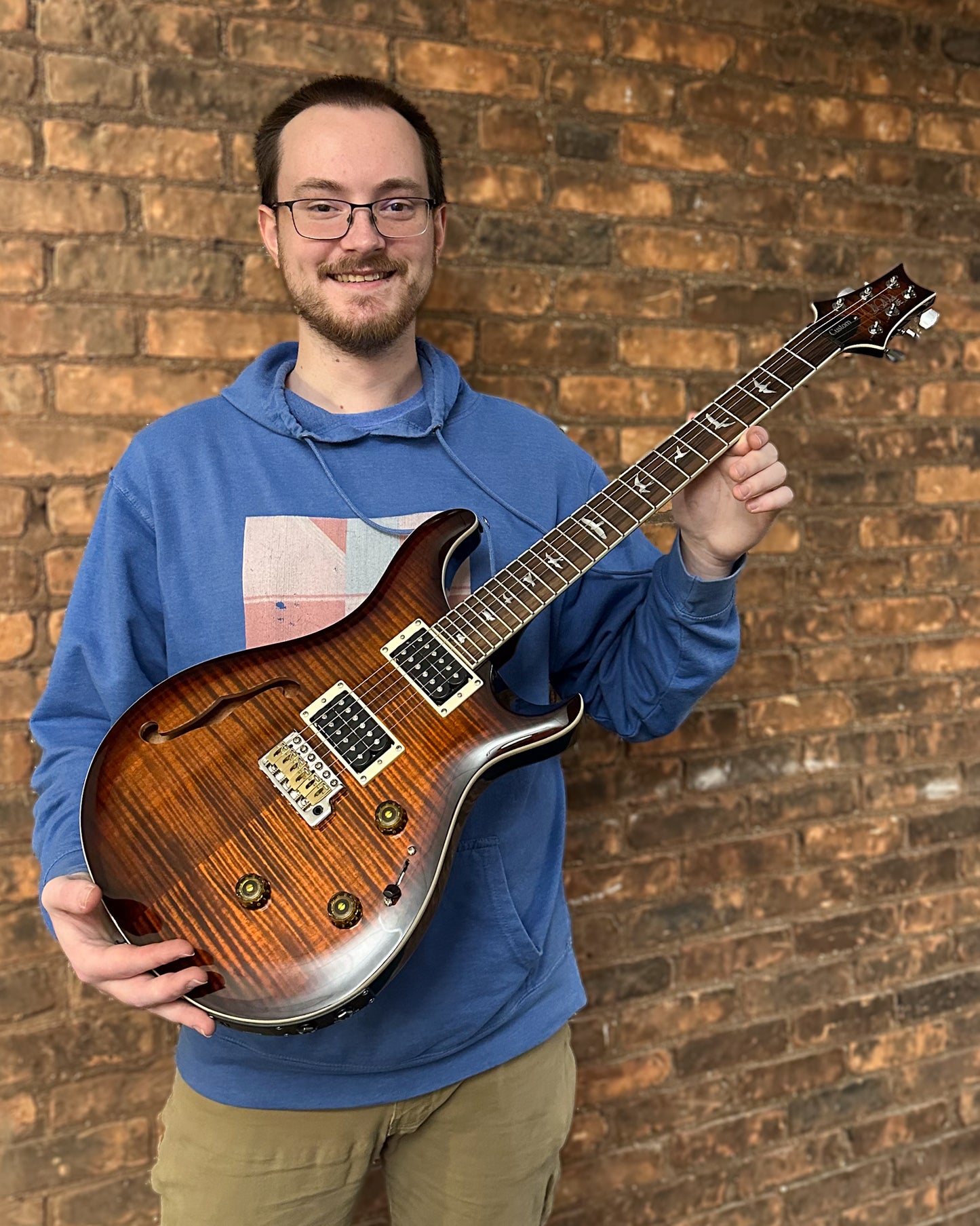 Showroom photo of PRS SE Custom 24 Semi-Hollow Piezo Electric Guitar (2024)