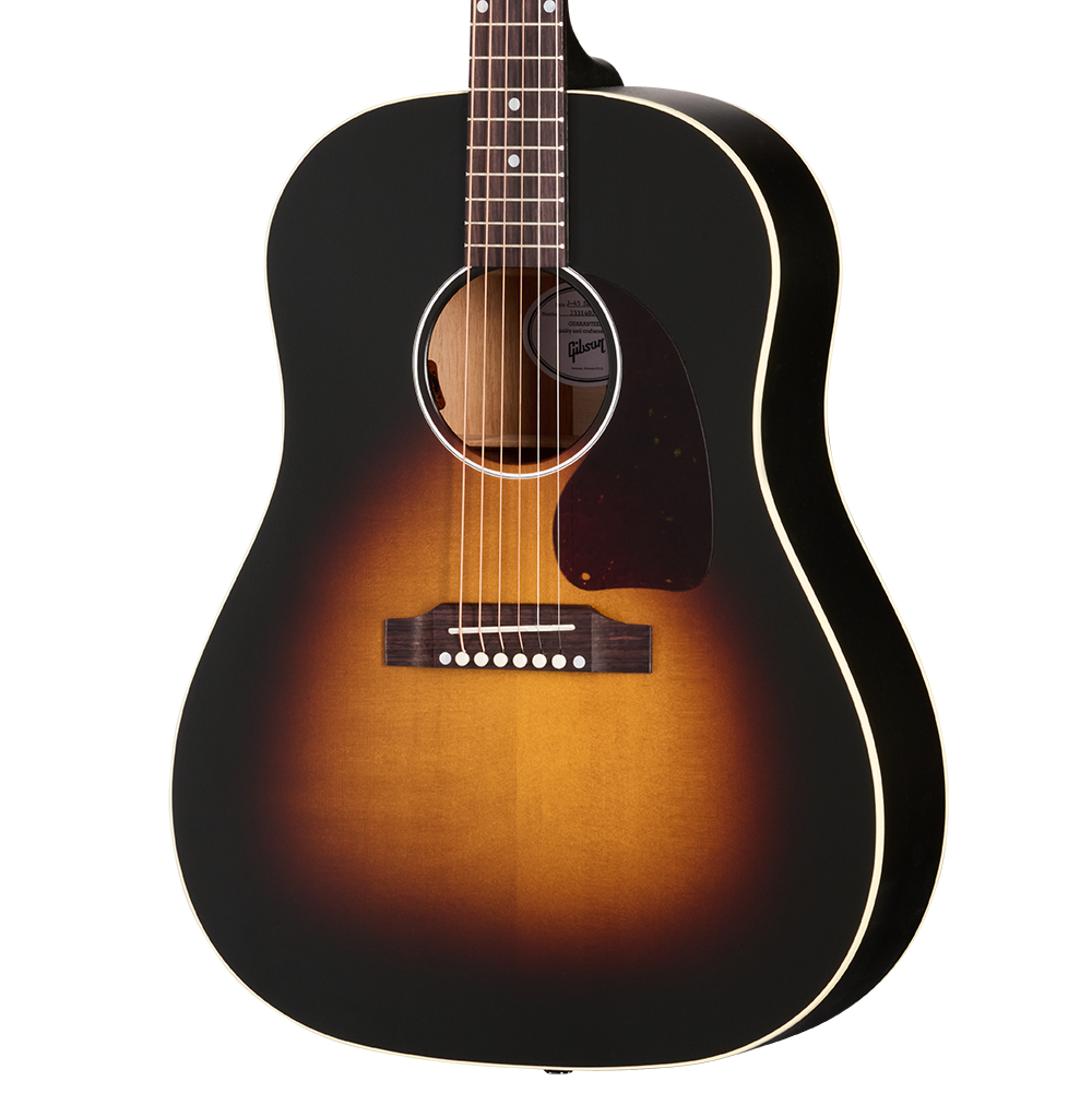 Front of Gibson J-45 Special Acoustic Guitar & Case, Vintage Sunburst