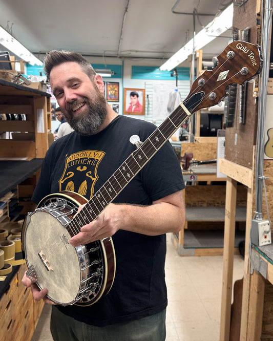 Showroom photo of Gold Tone BG-250F Orange Blossom Resonator Banjo (2002)