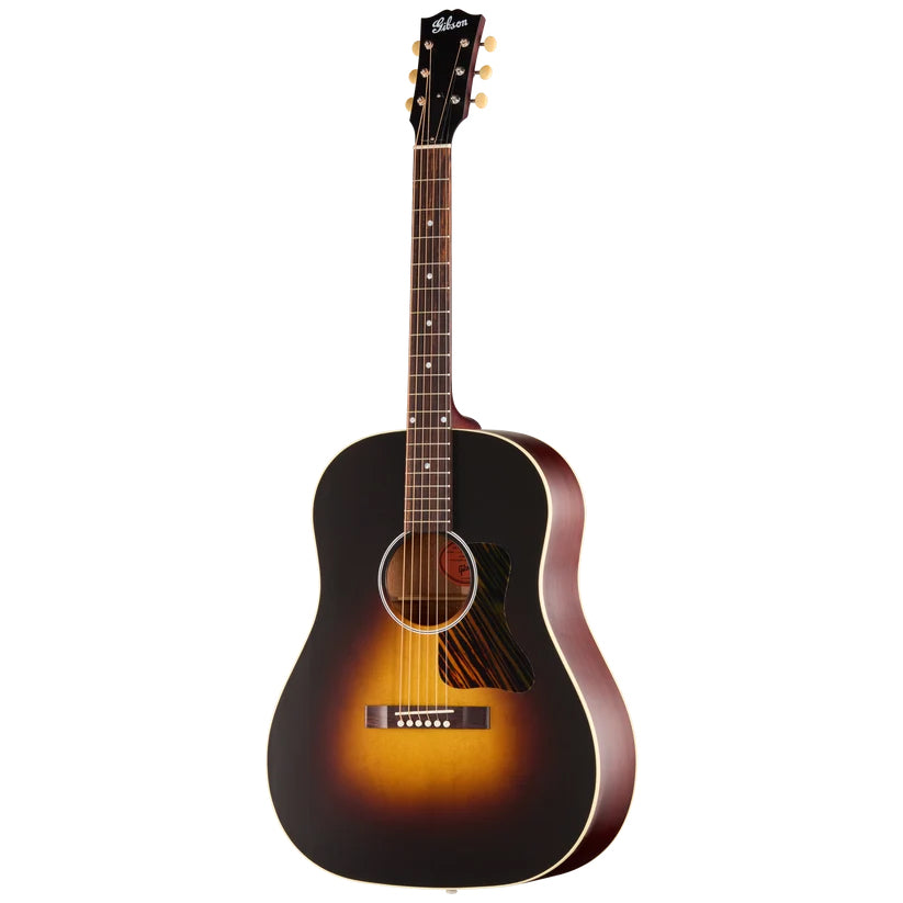 Full Front of Gibson J-45 Century 12-Fret Acoustic Guitar & Case, Vintage Sunburst