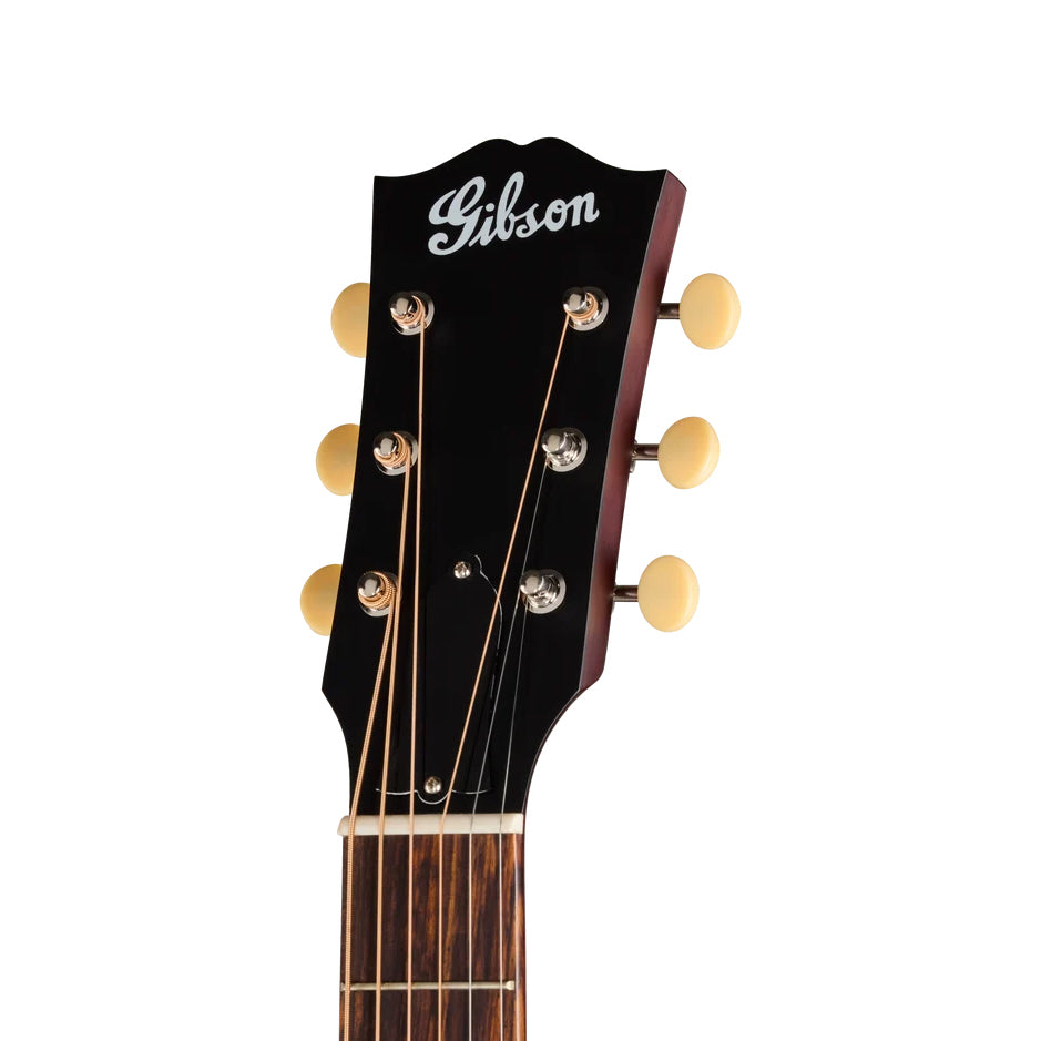 Headstock of Gibson J-45 Century 12-Fret Acoustic Guitar & Case, Vintage Sunburst