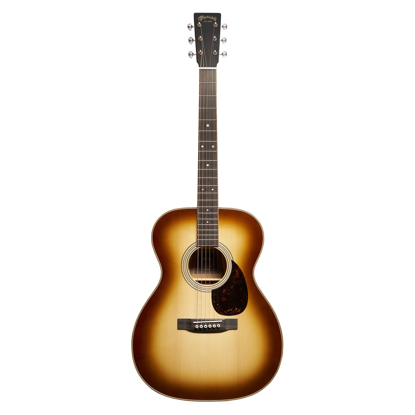 Full front of Martin OM-35 Inception Acoustic Guitar & Case