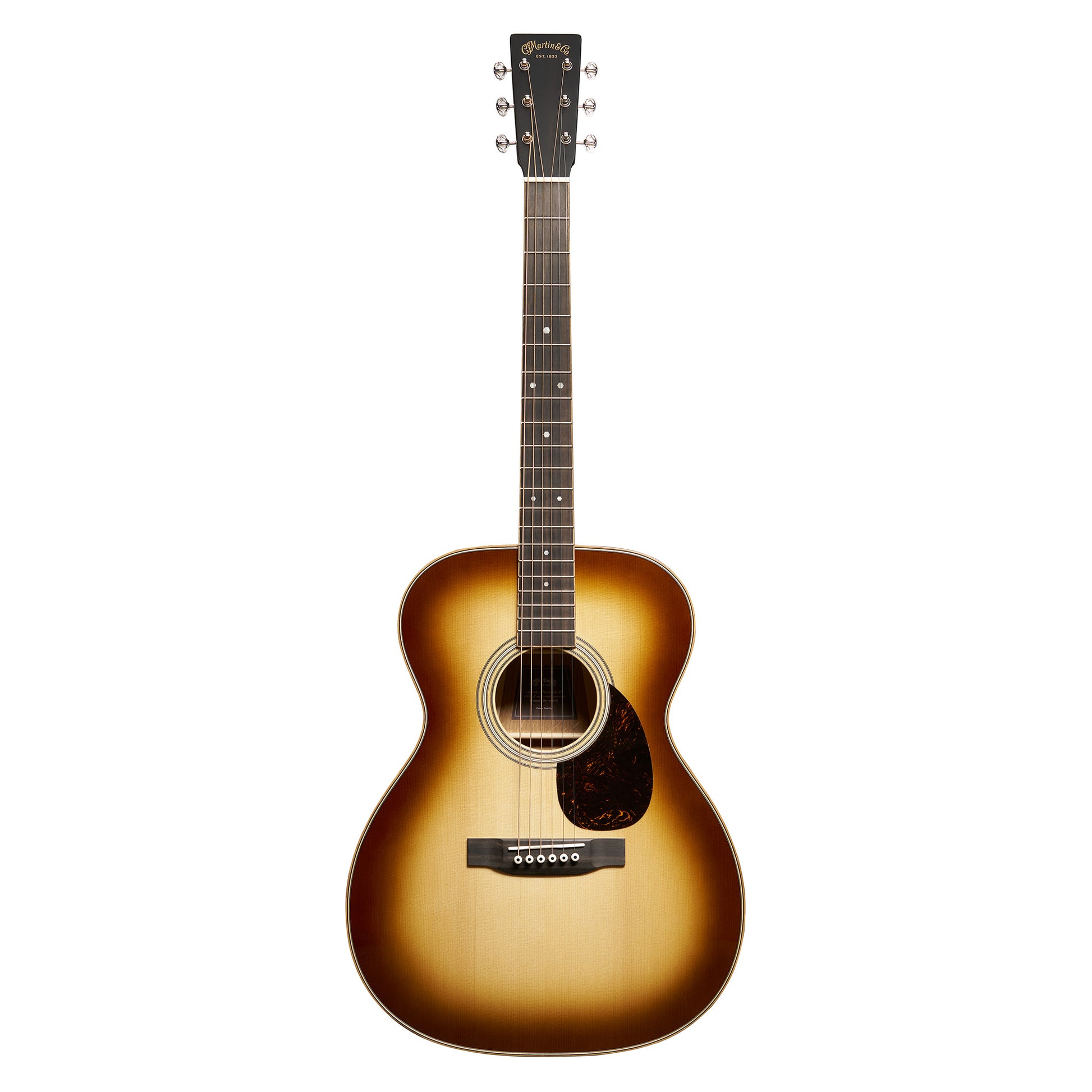 Full front of Martin OM-35 Inception Acoustic Guitar & Case
