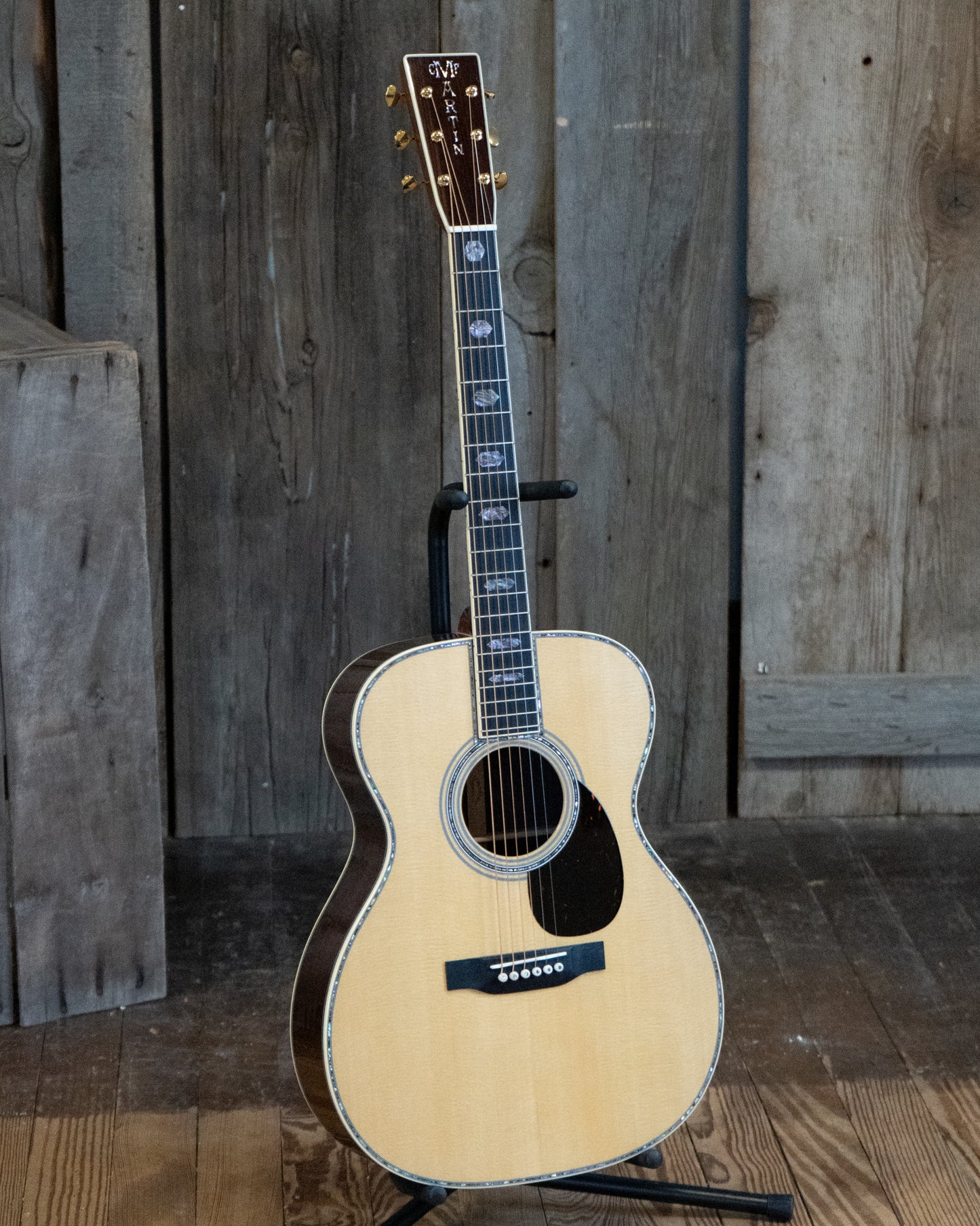 Showroom photo of Martin OM-45 Acoustic Guitar & Case