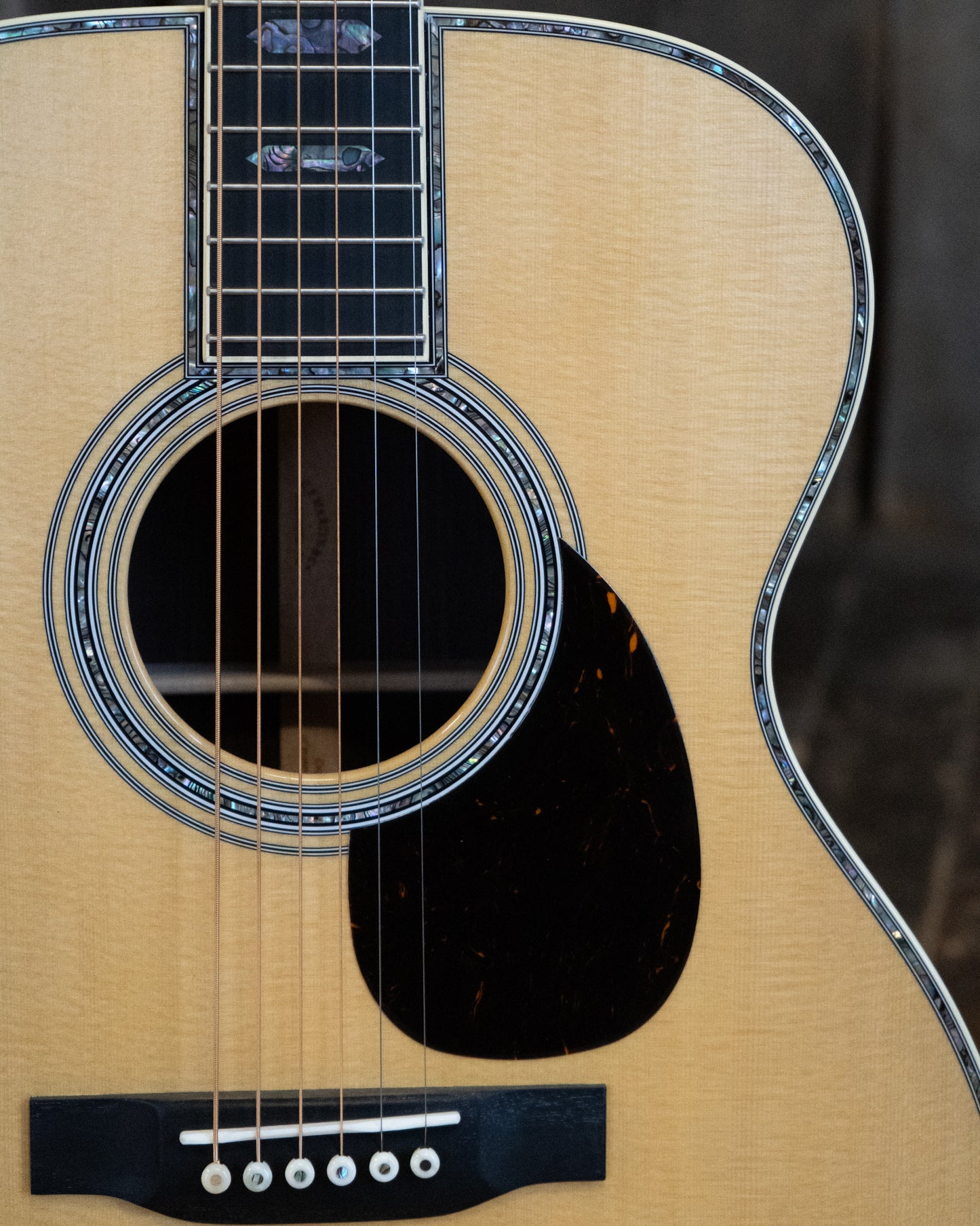 Showroom photo of Martin OM-45 Acoustic Guitar & Case