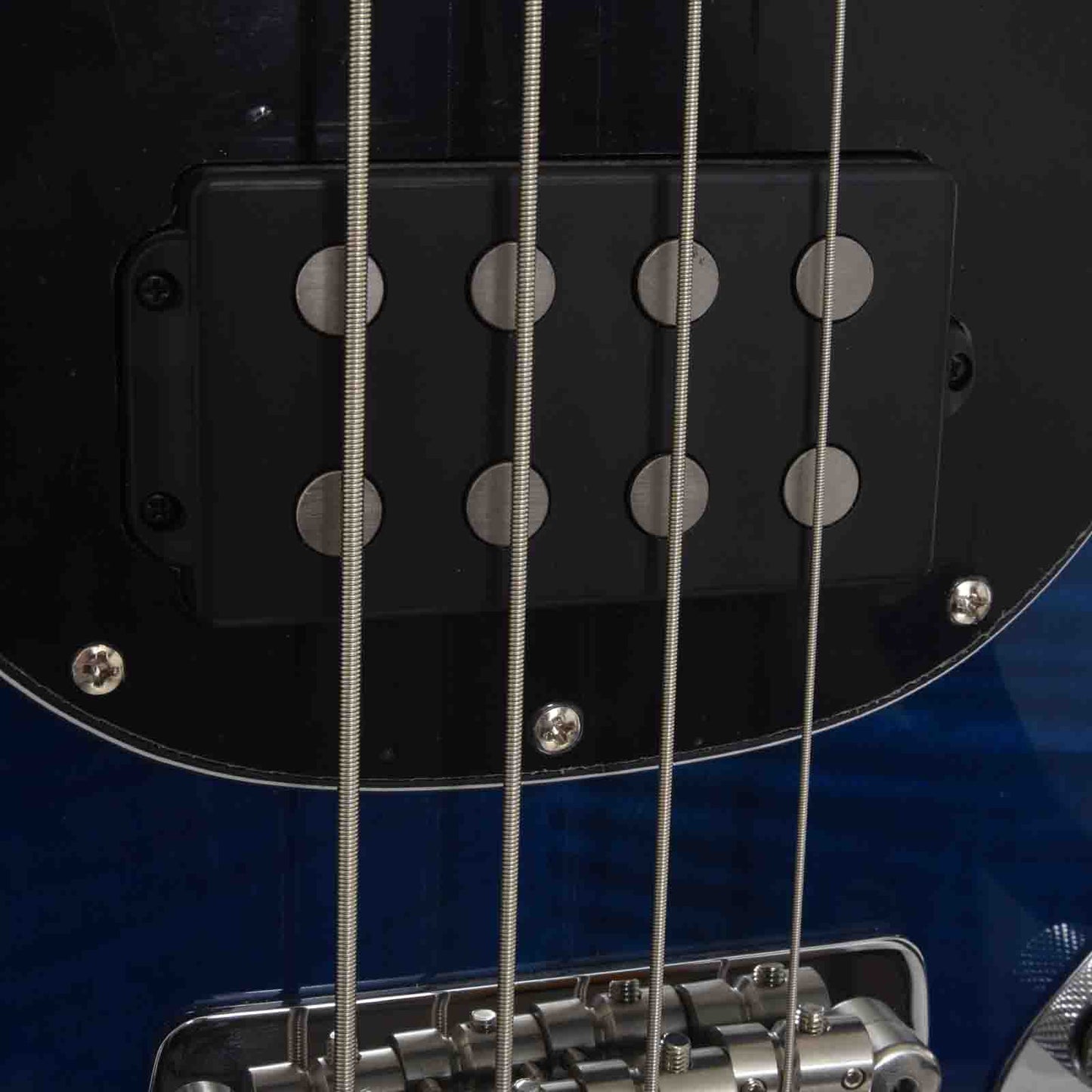 PIckup for Sterling by Music Man StingRay34 Flamed Maple 4-String Bass, Neptune Blue 