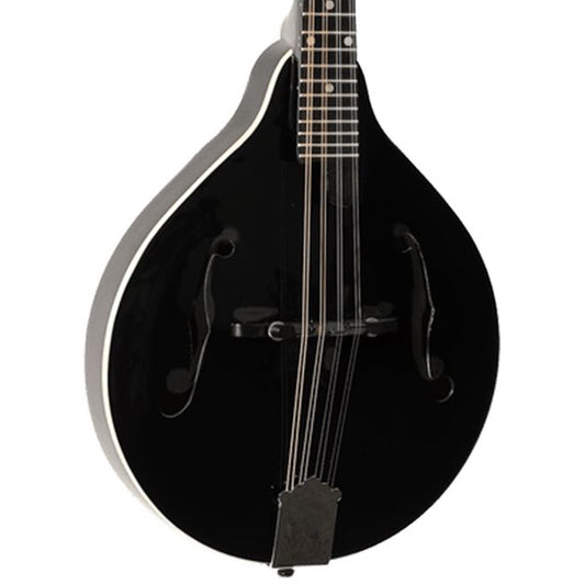 Front of Recording King Dirty 30's A-Style Mandolin, Black