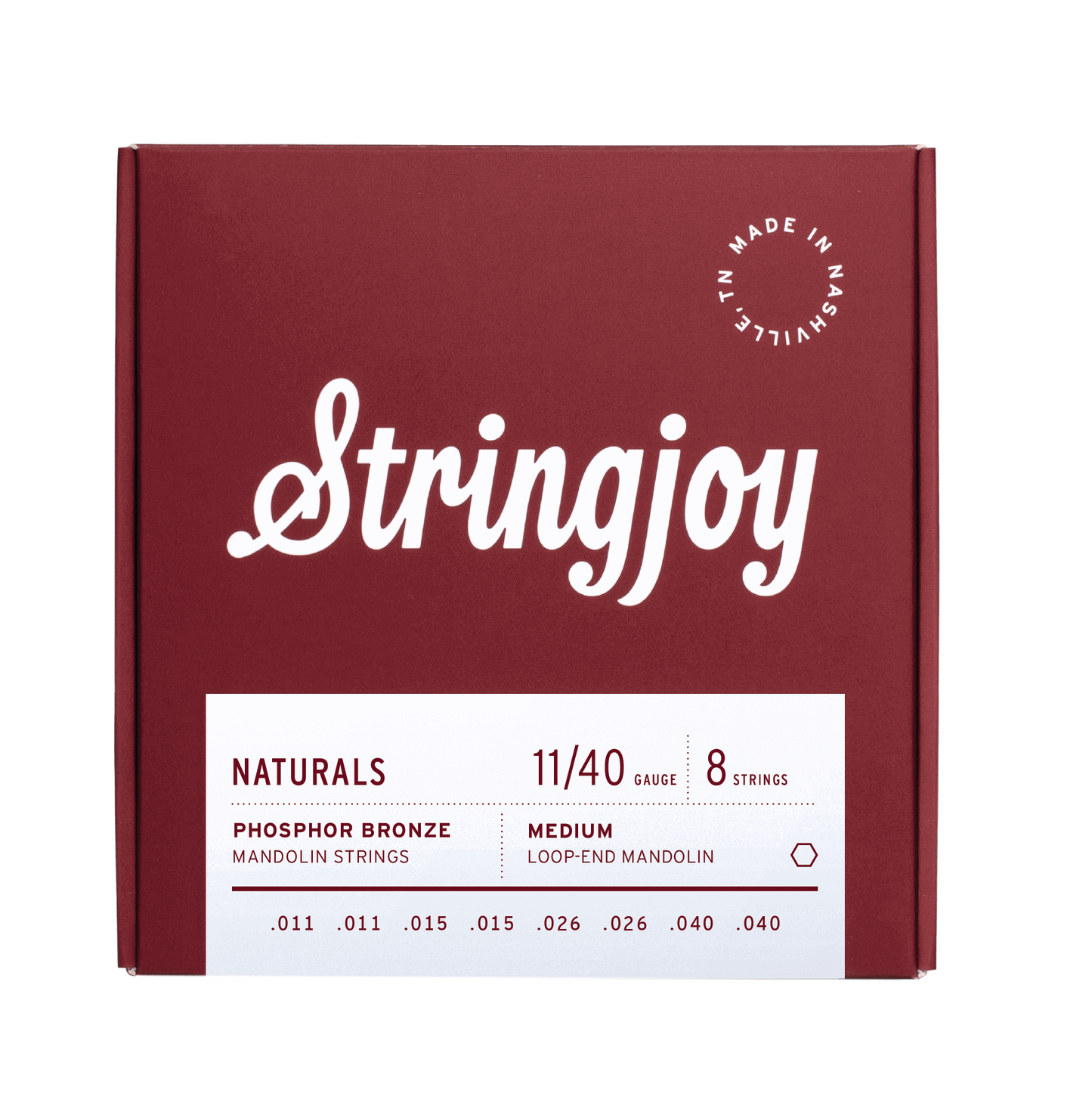 Stringjoy Naturals Phosphor Bronze Medium Gauge Mandolin Strings