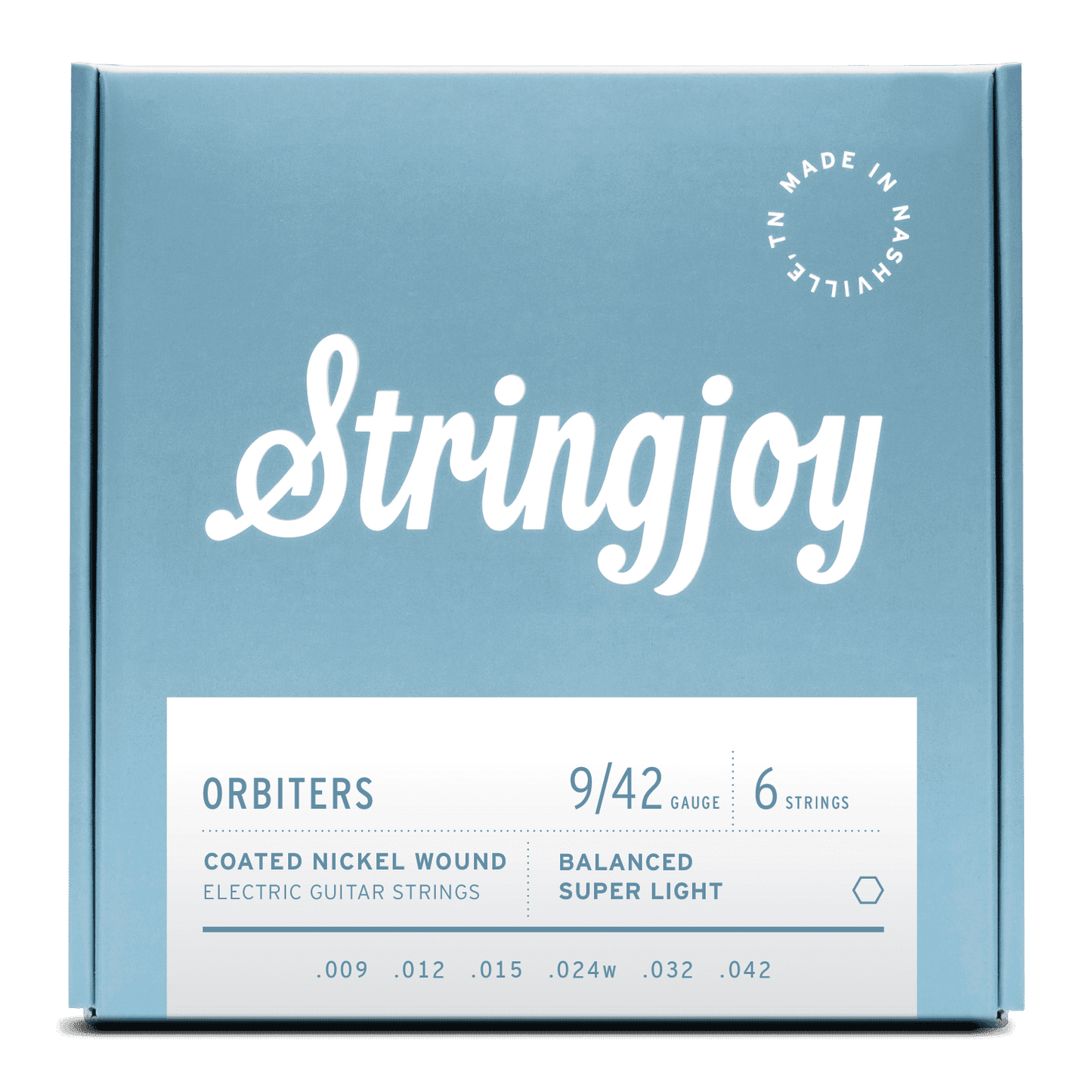 Stringjoy Orbiters Coated Balanced Super Light Gauge Electric Guitar Strings