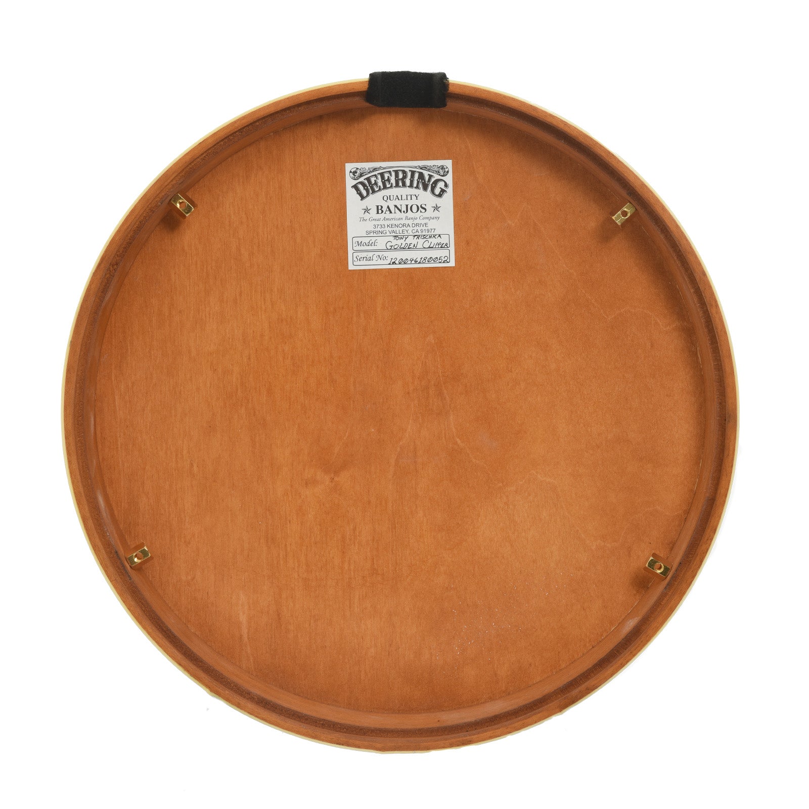 Label and SN for Deering Tony Trischka Golden Clipper 