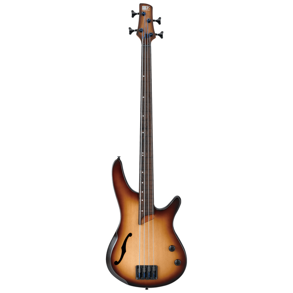 Ibanez SRH500F Fretless Semi-Hollow Electric Bass, Natural Browned