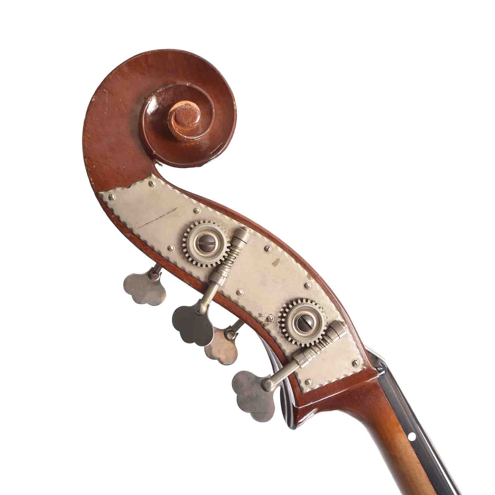 Scroll/tuners of Gustav Meinel 3/4 Upright Bass (1974)