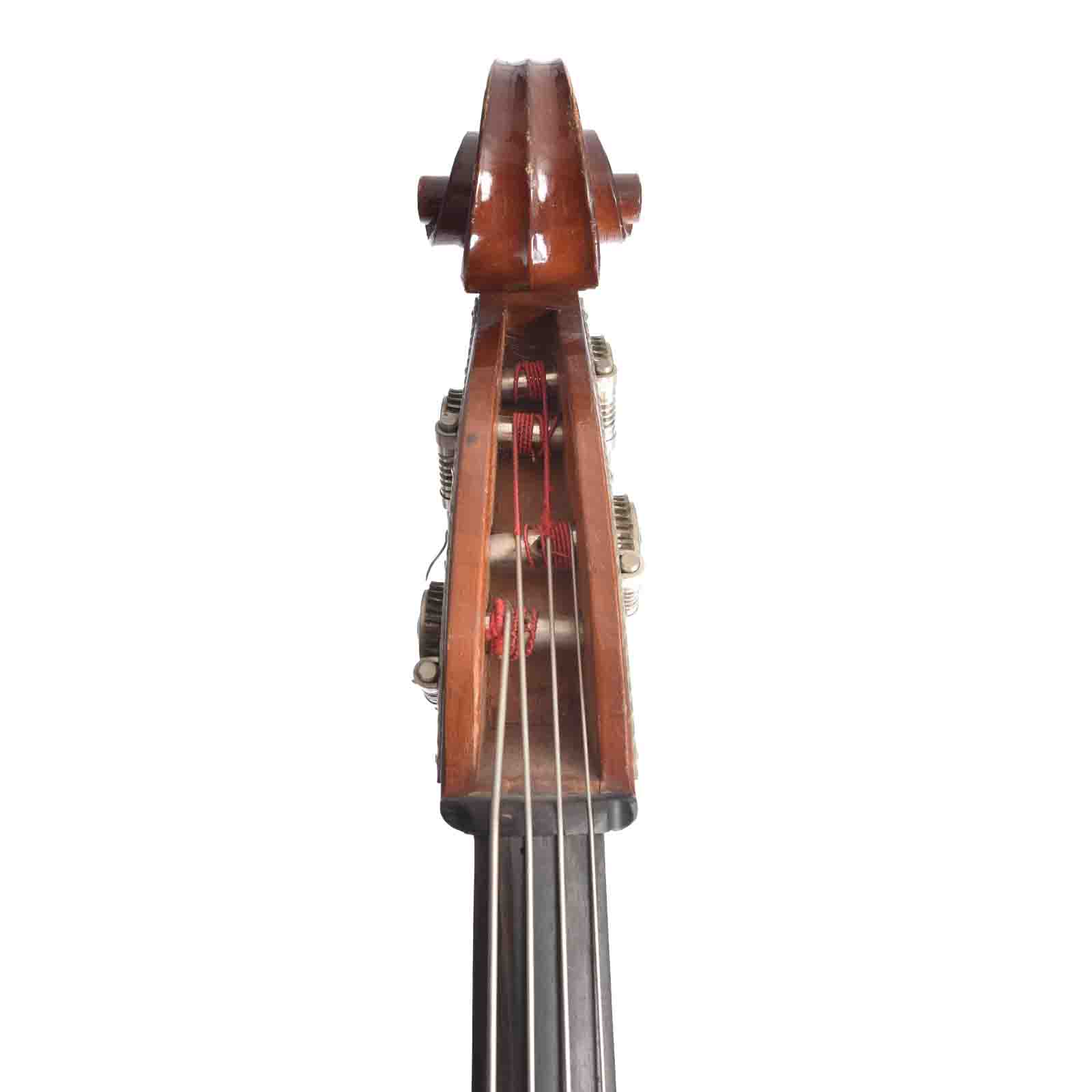 Headstock of Gustav Meinel 3/4 Upright Bass (1974)