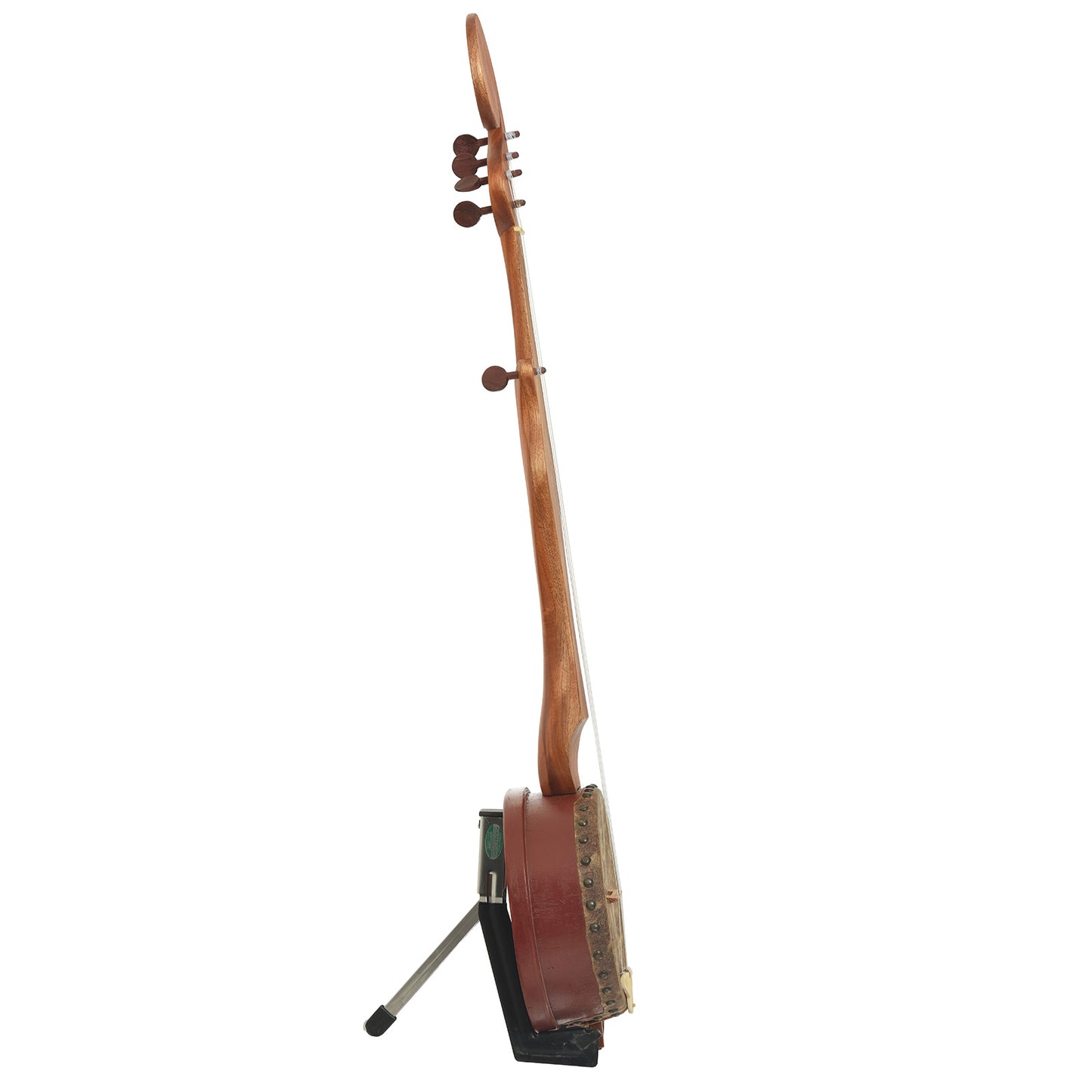 Side of Menzies Fretless Tackhead Banjo #596