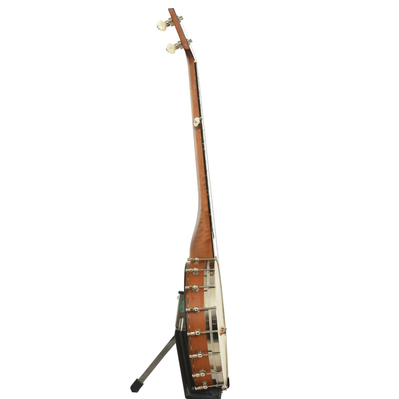 Side of Rickard Dobson 12" Custom Open Back Banjo