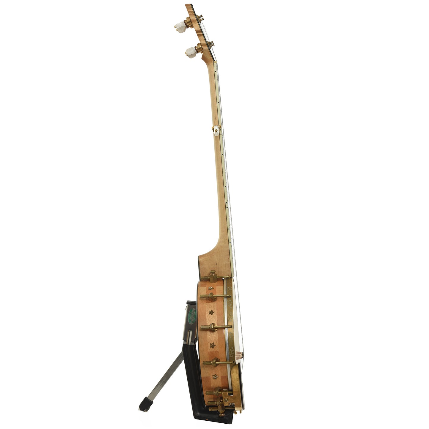 Side of Cloverlick Custom Piney Woods Openback Banjo