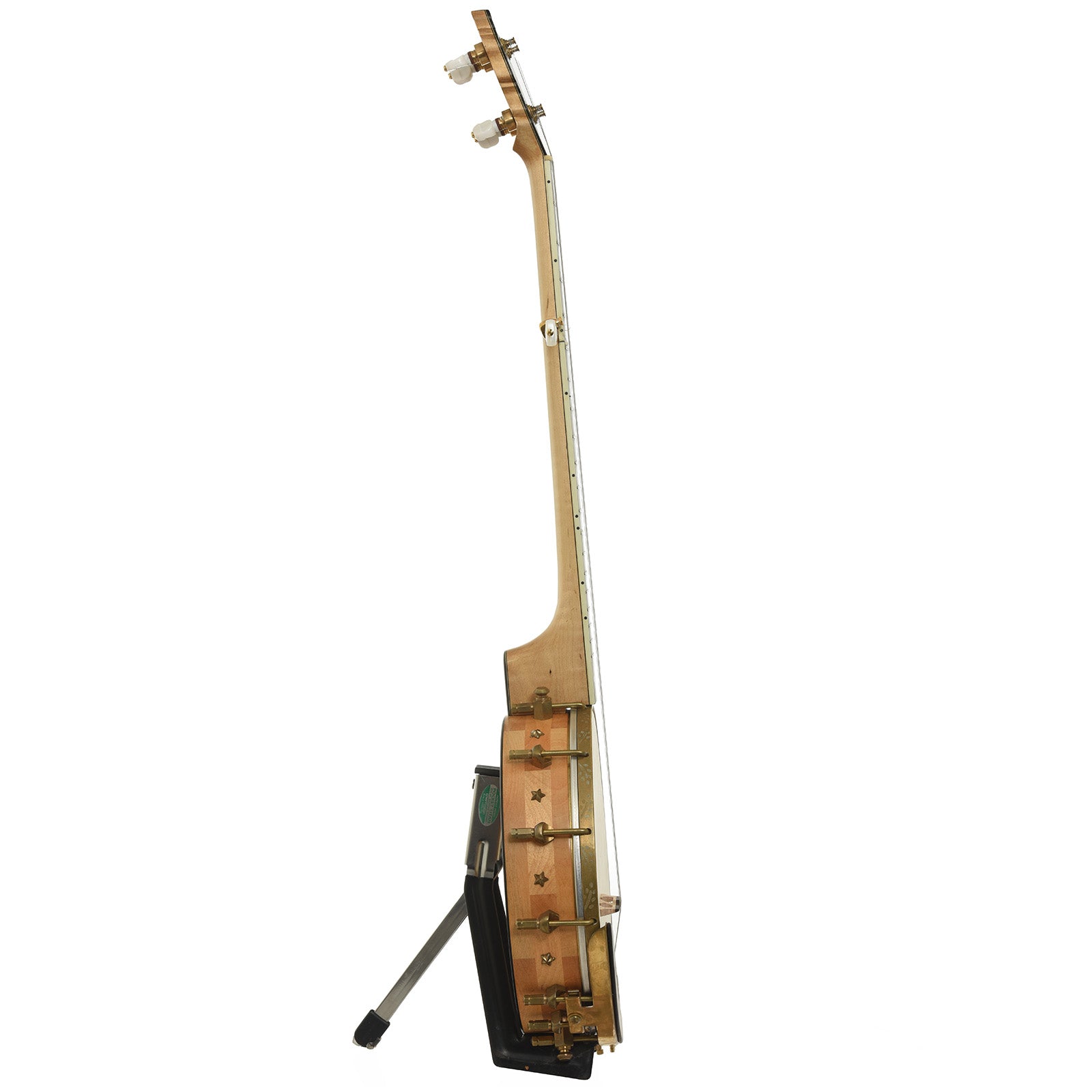 Side of Cloverlick Custom Piney Woods Openback Banjo