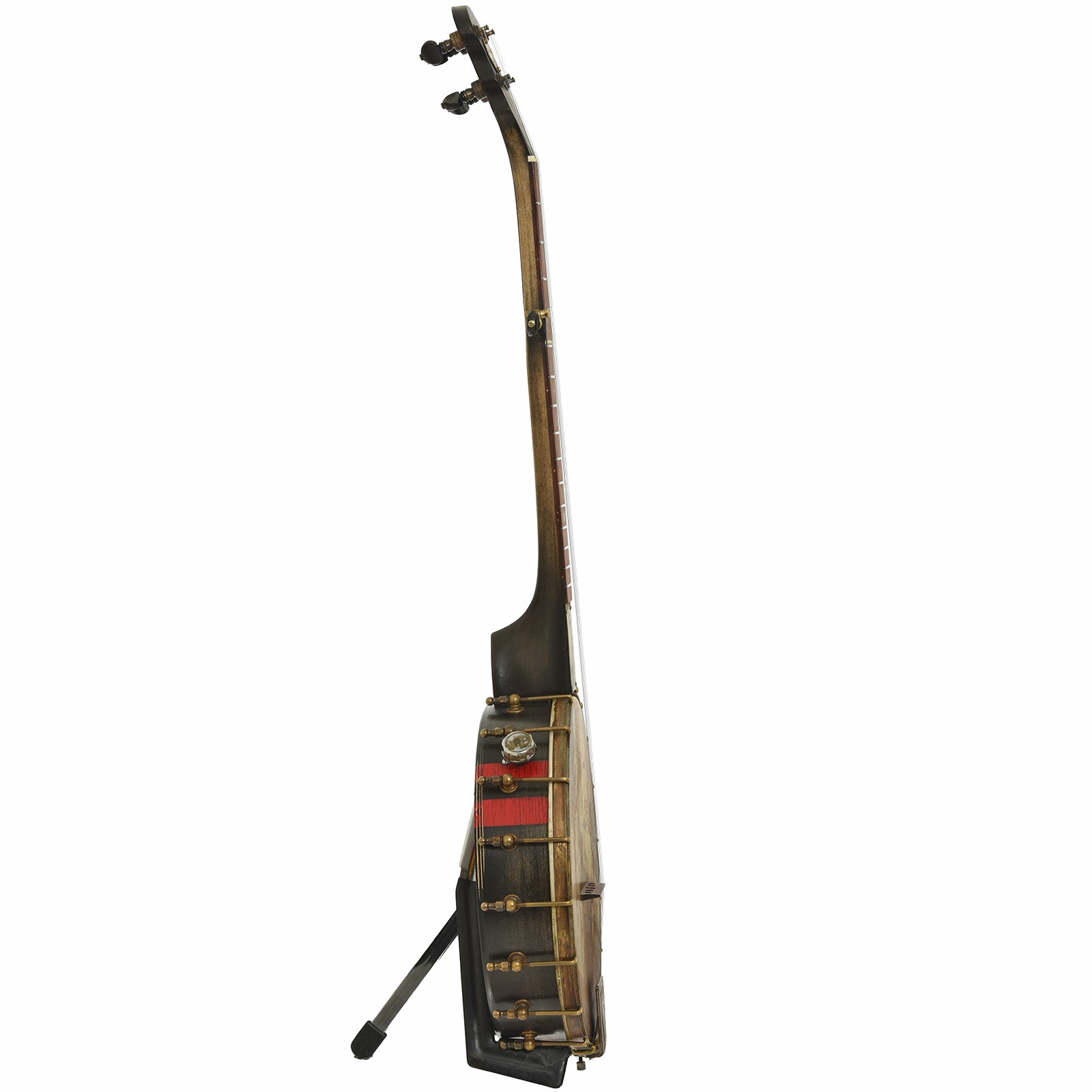 Side of Mulheron Little Red Rooster Custom Open Back Banjo 