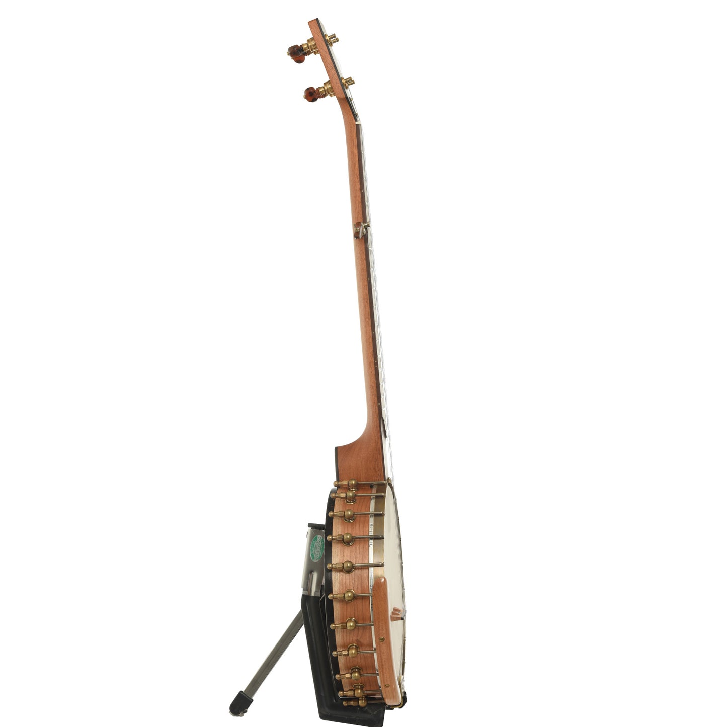 Side of Ome Tupelo 11in Openback Banjo, Mahogany Neck