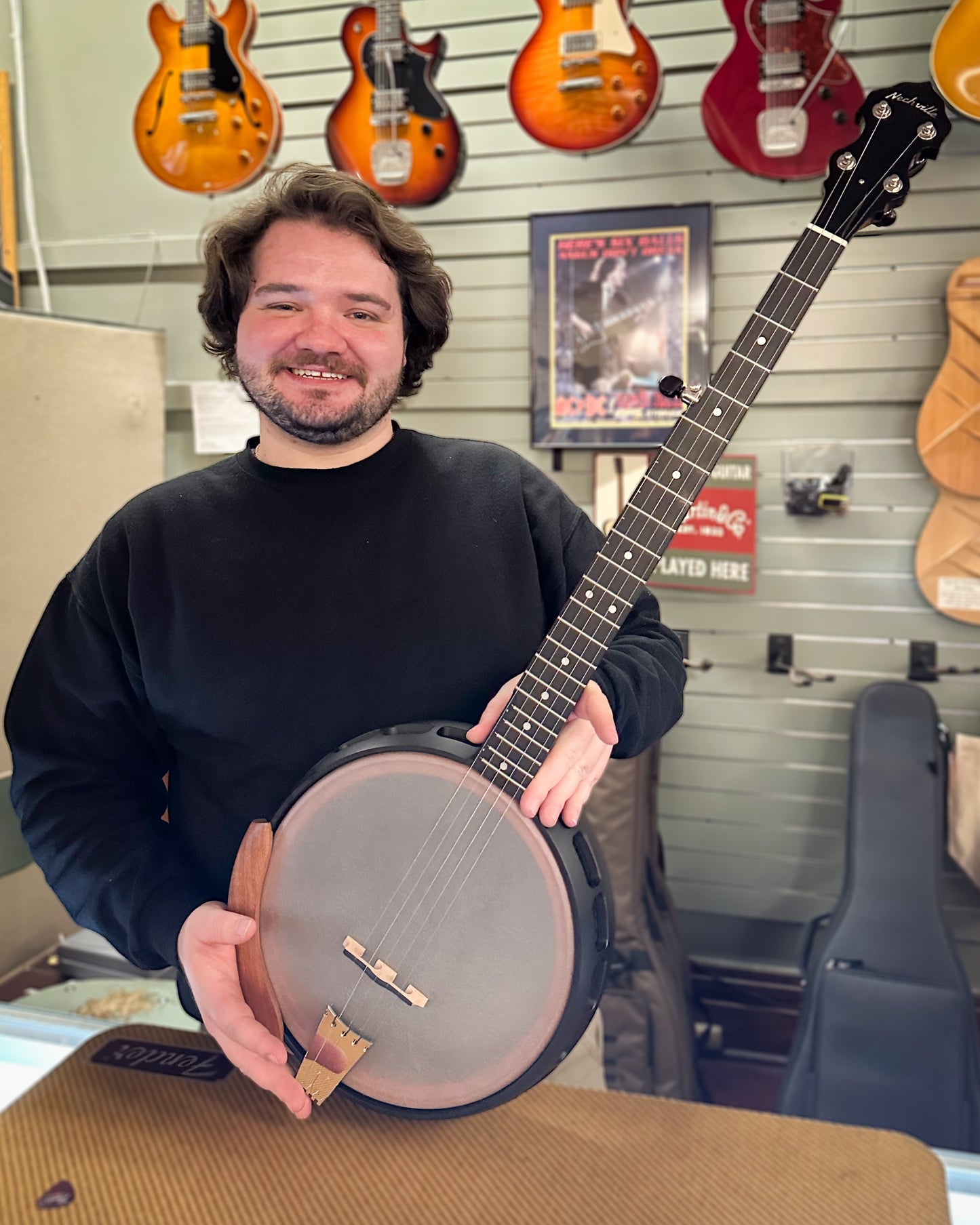 Showroom photo of Nechville Moonshine Open Back Banjo (2021)