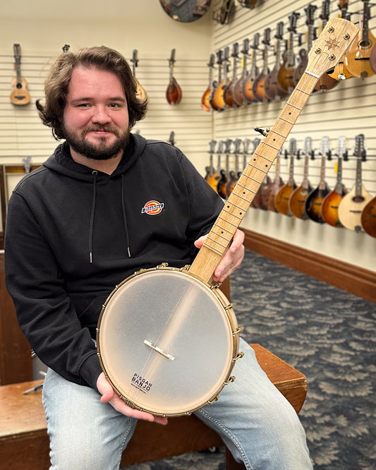 Showroom photo of Pisgah Appalachian 12" Openback Banjo & Gigbag - Maple, Standard Scale
