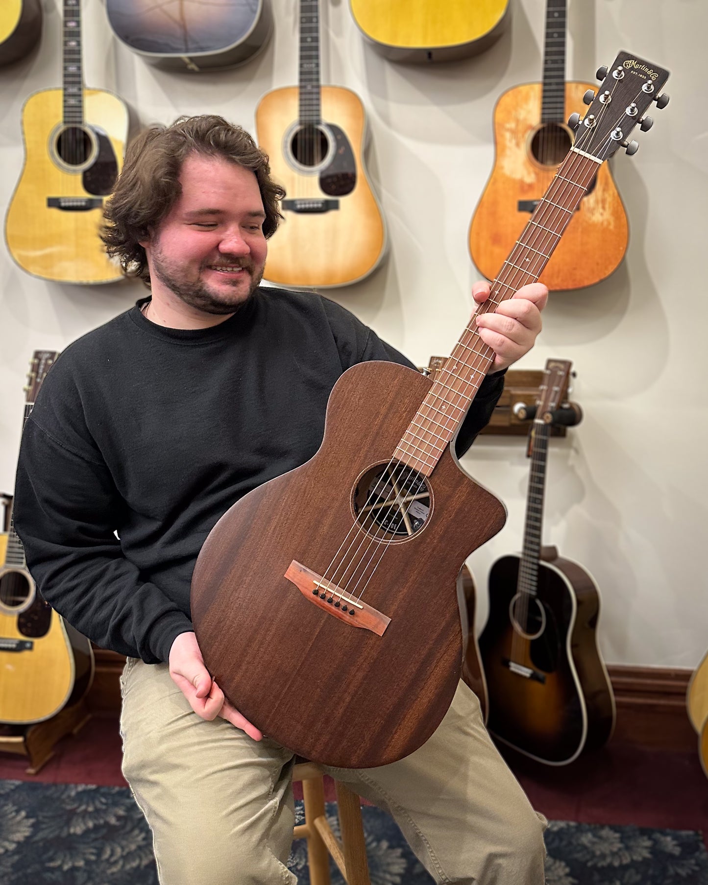 showroom photo of Martin SC-10E Modern Sapele Guitar & Gigbag