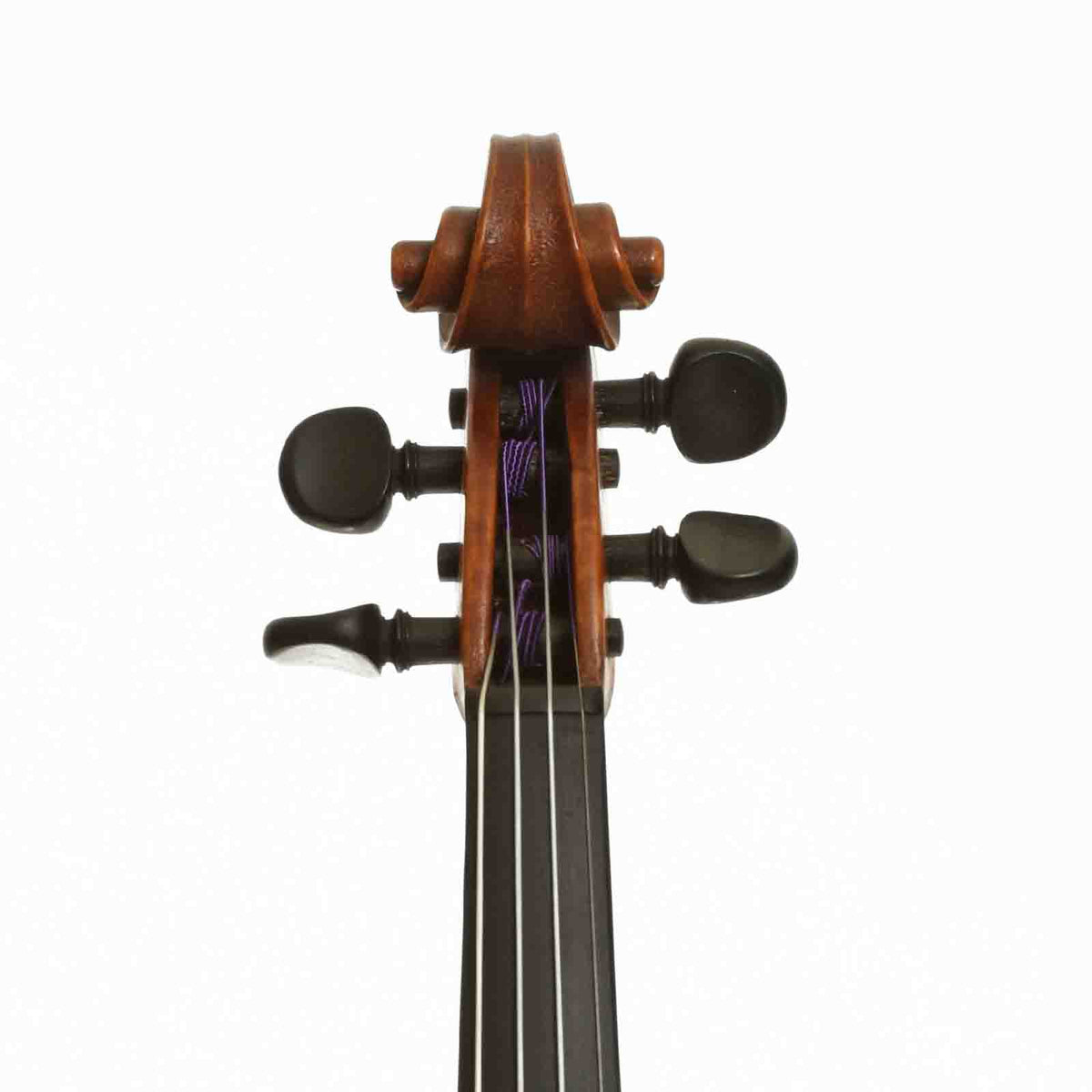 Front peghead of German made Strad Label Violin
